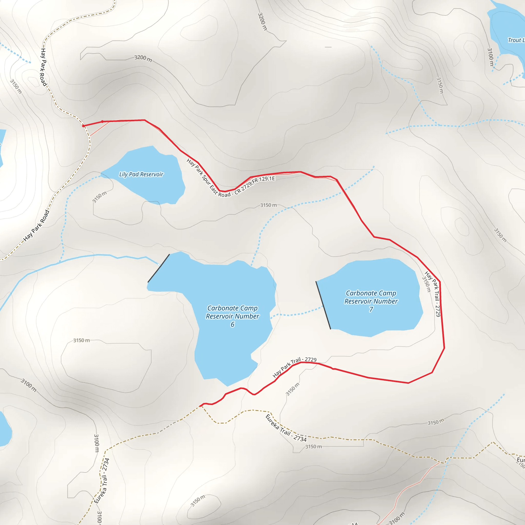 Hay Park Trail mobile static map