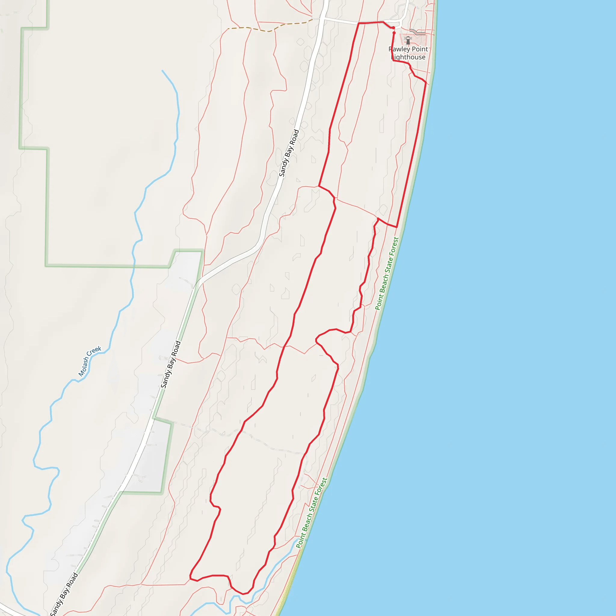 Molash Creek and Ice Age Loop Trail mobile static map