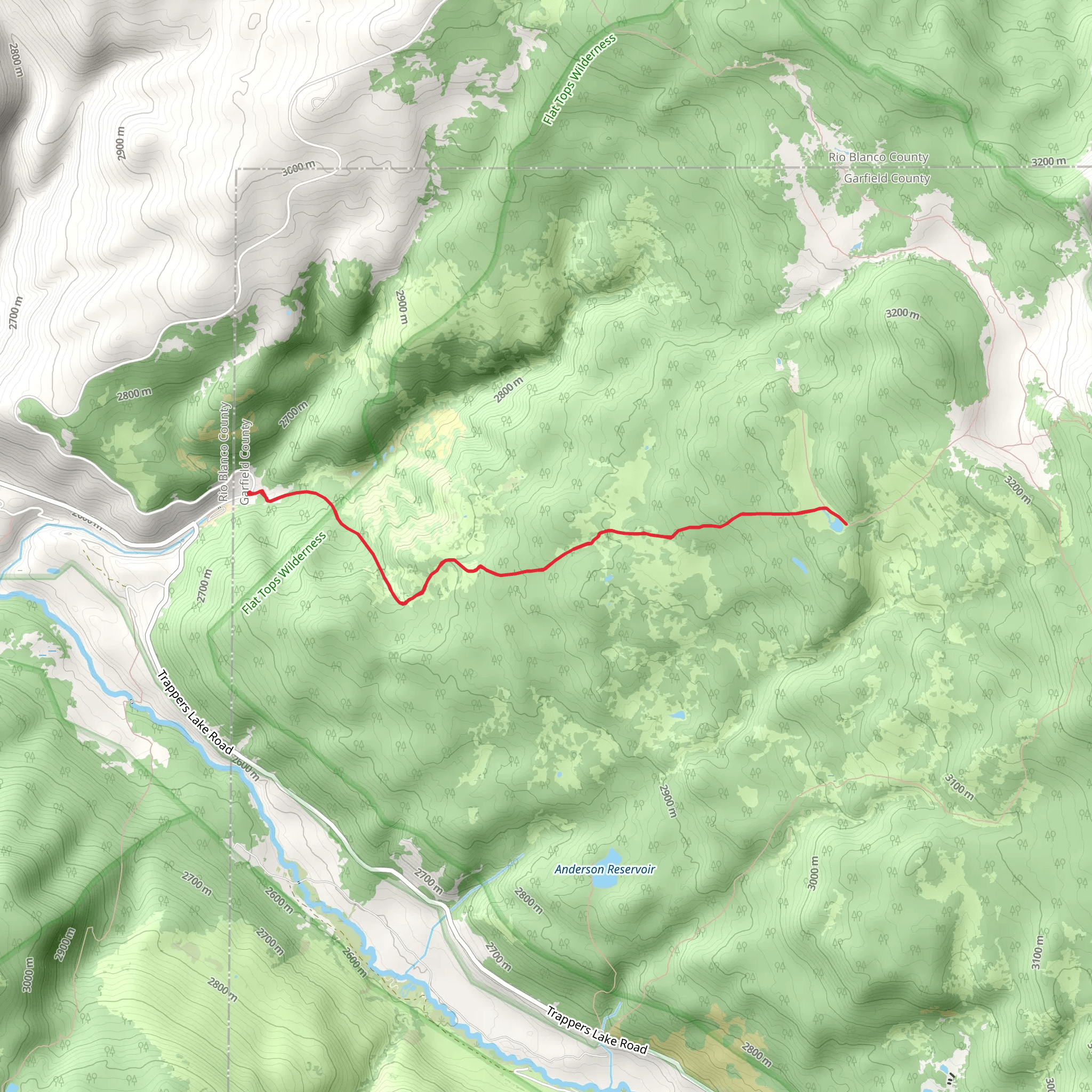 Picket Pin Lily Pond Trail - Short mobile static map