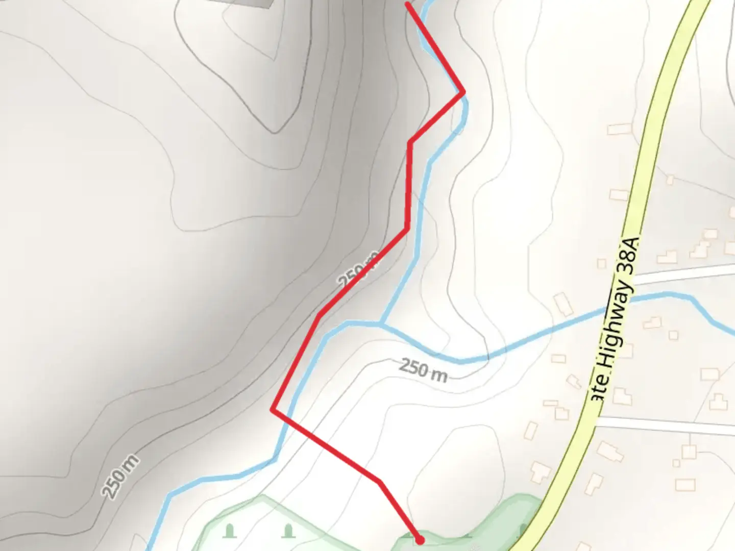 An image depicting the trail Decker Creek and its surrounding area.