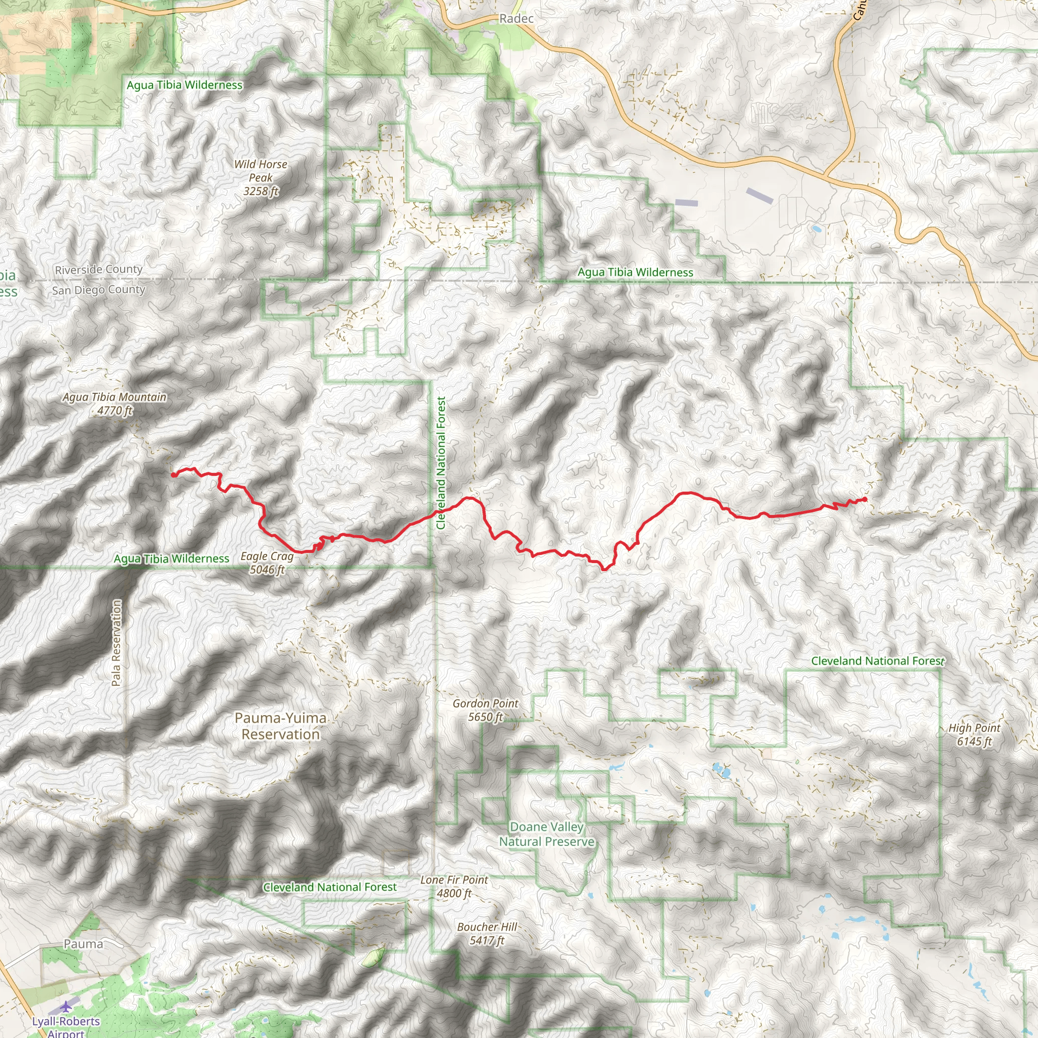 Cutca Trail mobile static map