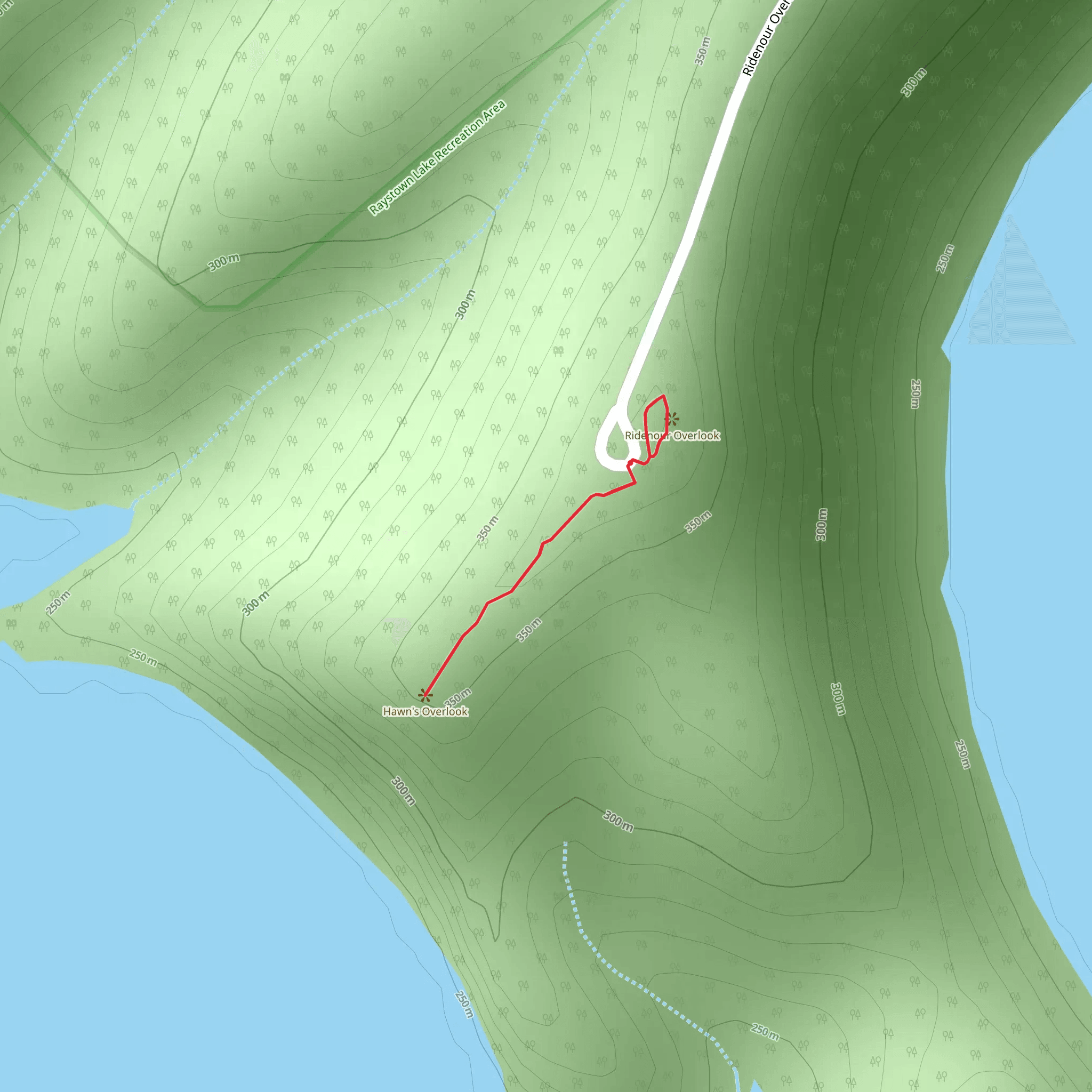 Ridenour Overlook Trail mobile static map