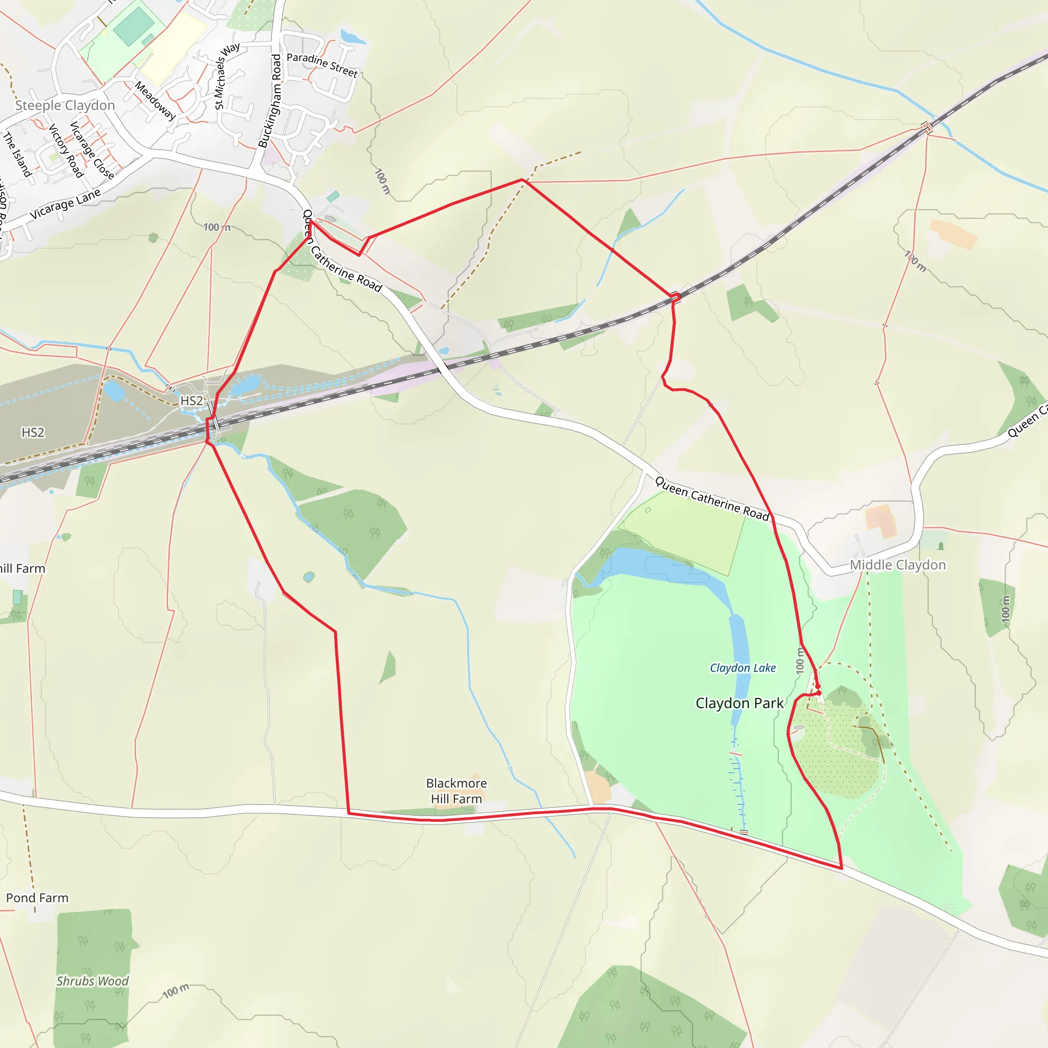 Claydon House Loop mobile static map