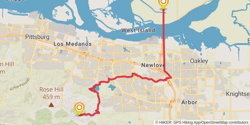 American Discovery Trail - California stage 23 Map