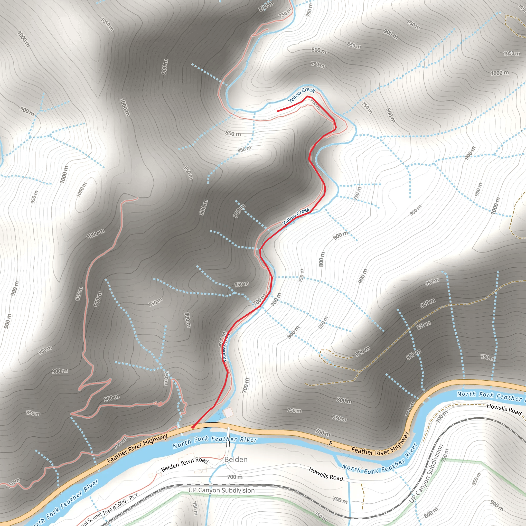 Walk along Yellow Creek - Belden mobile static map