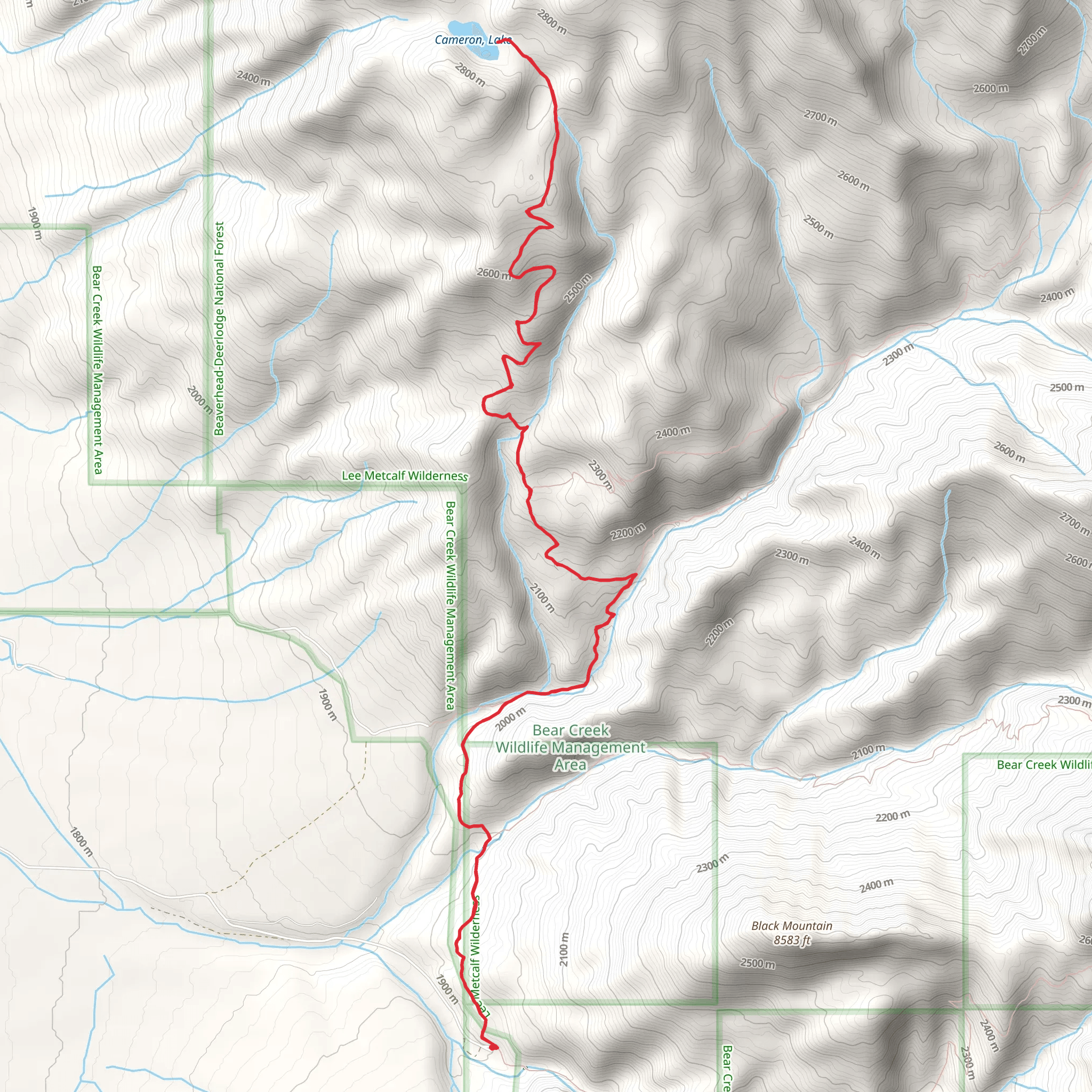 Lake Cameron Trail mobile static map