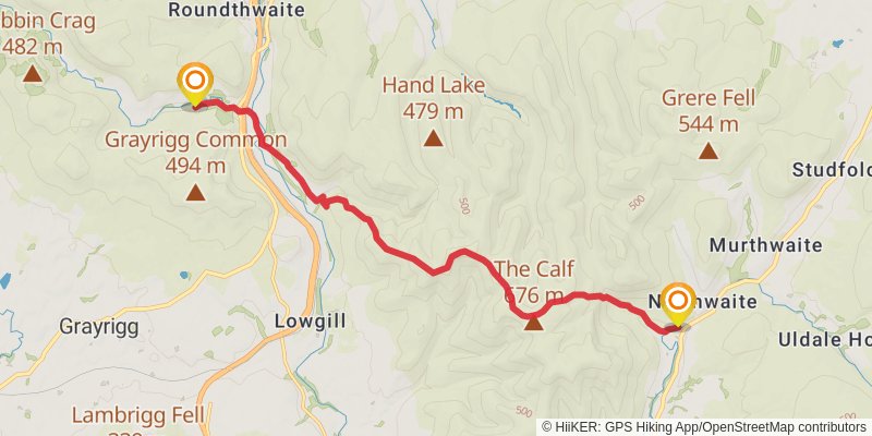 Highest Inns from Kirkstone Pass stage 3 Map