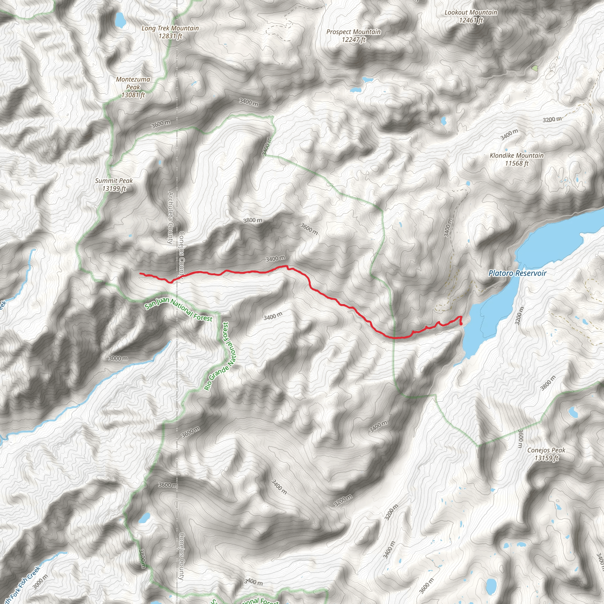 Adams Fork Trail mobile static map
