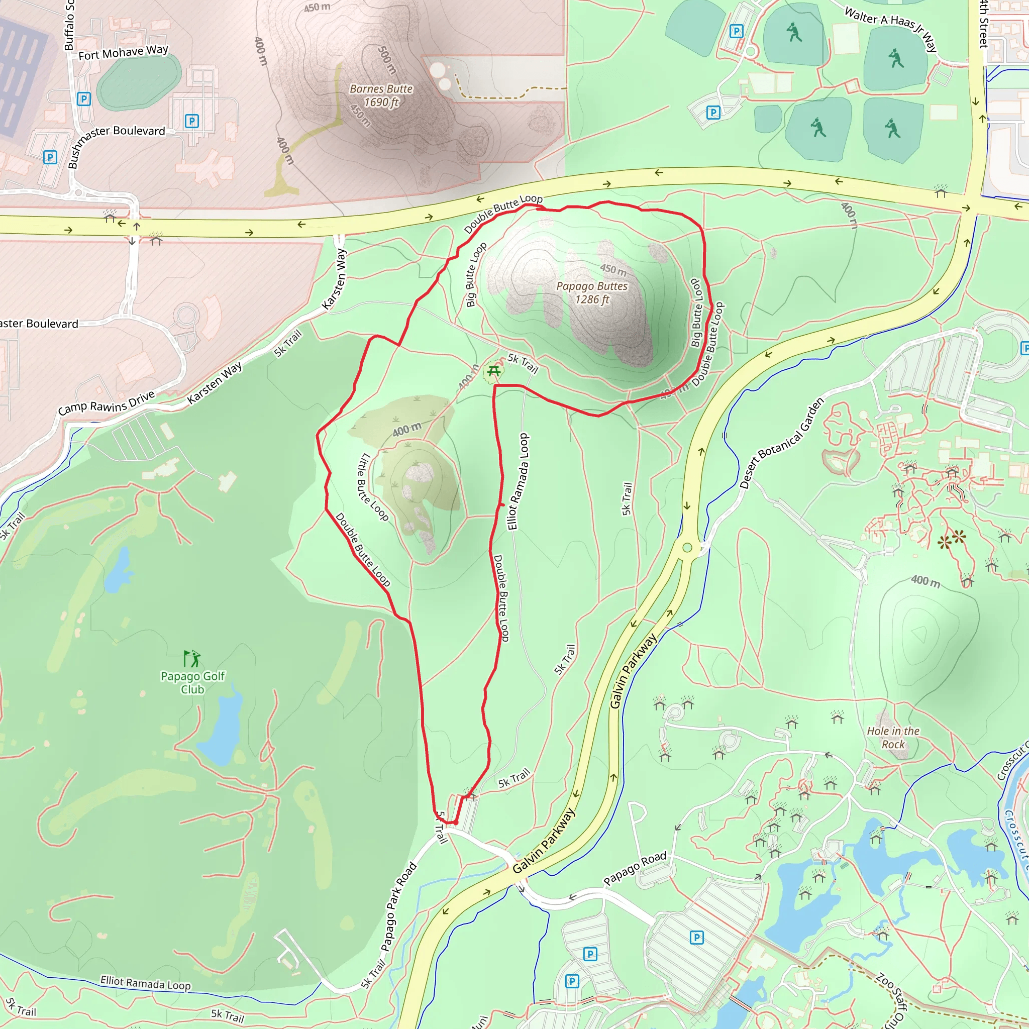 Double Butte Loop mobile static map