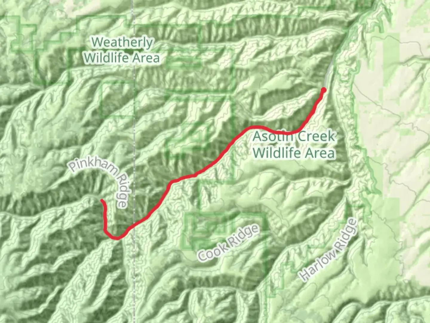 An image depicting the trail Asotin Creek Trail and its surrounding area.