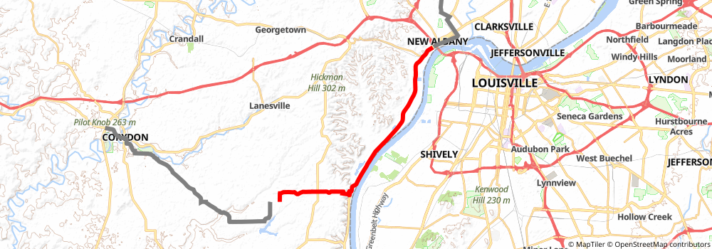 American Discovery Trail South Route stage 100 Map