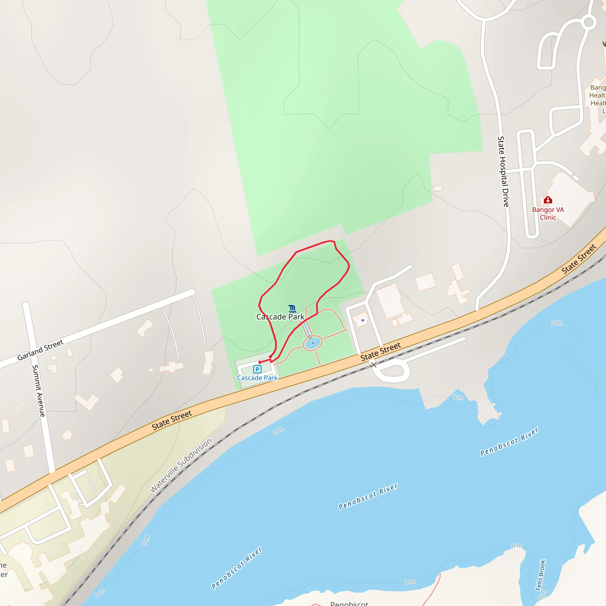 Cascade Park Loop mobile static map