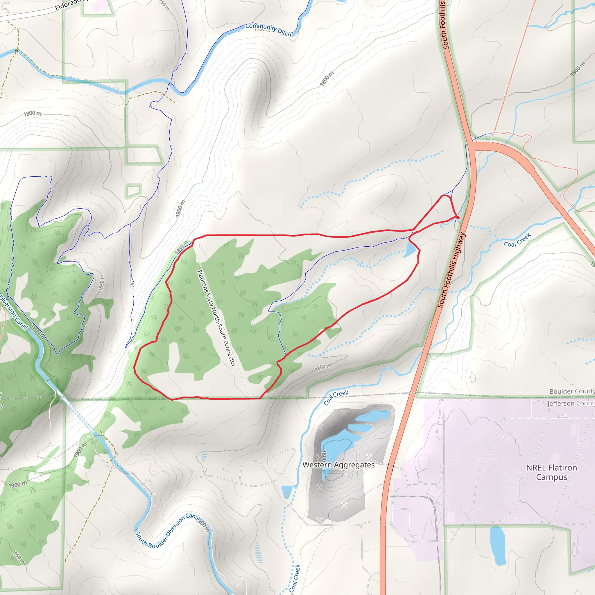 FlatIrons Vista Loop Trail mobile static map