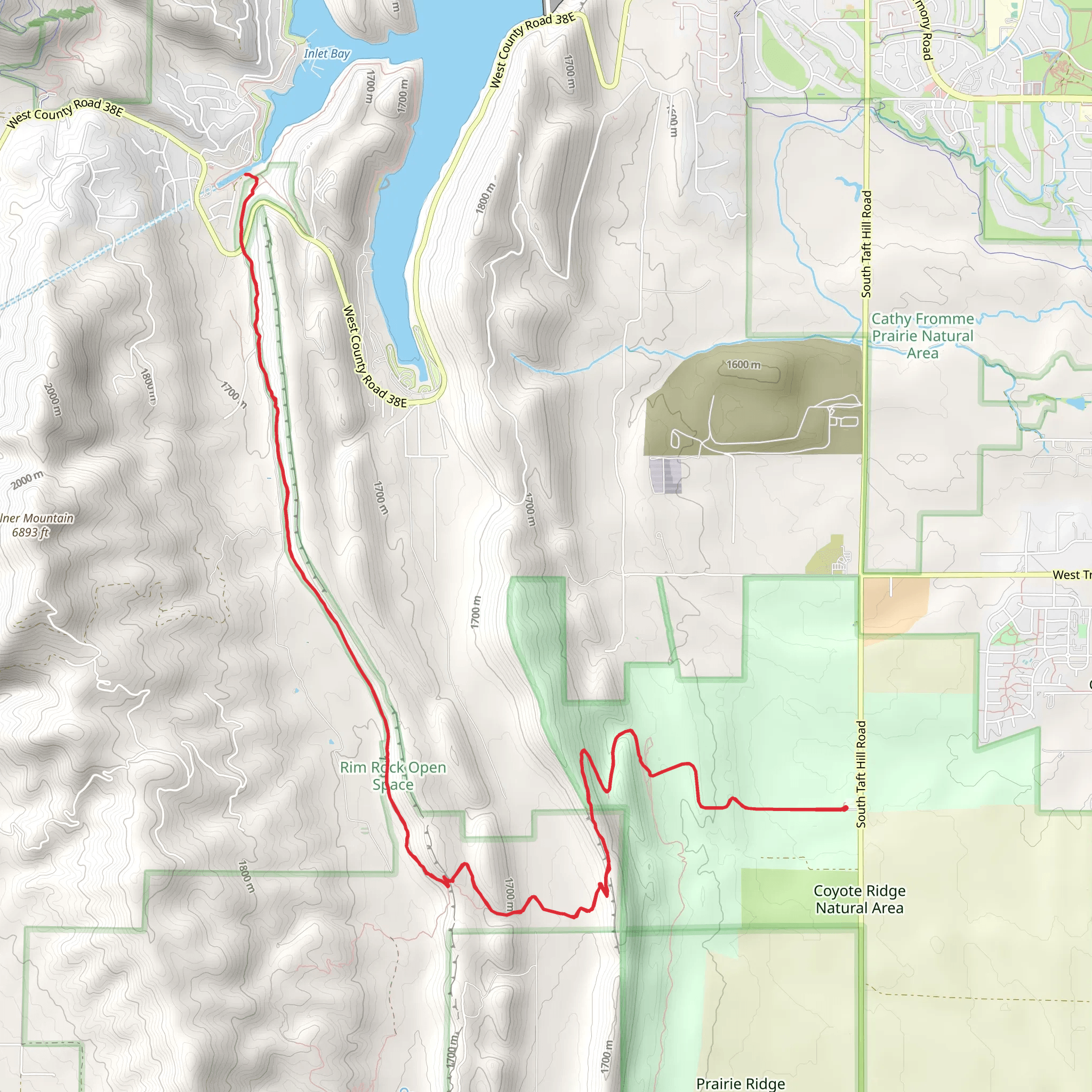 Rim Rock Trail and Blue Sky Trail mobile static map