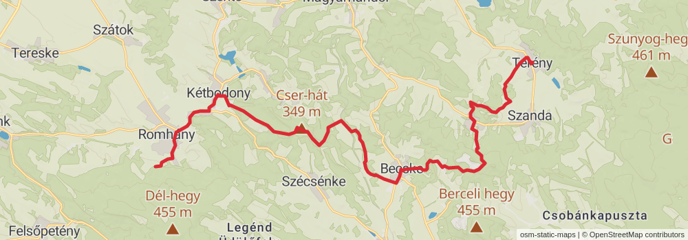 National Blue Trail - OKT stage 40 Map