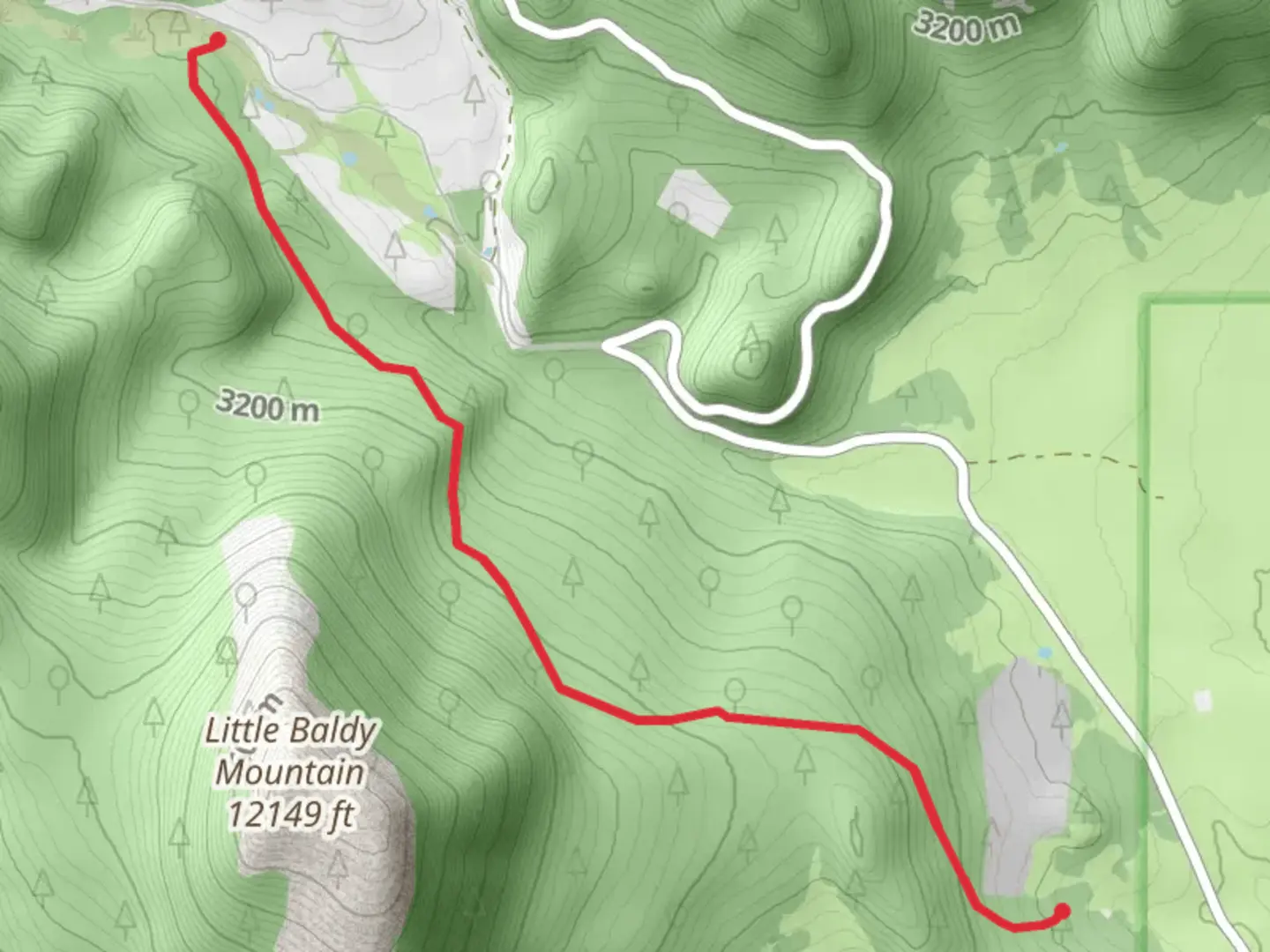 An image depicting the trail Gold Dust Trail - Short and its surrounding area.
