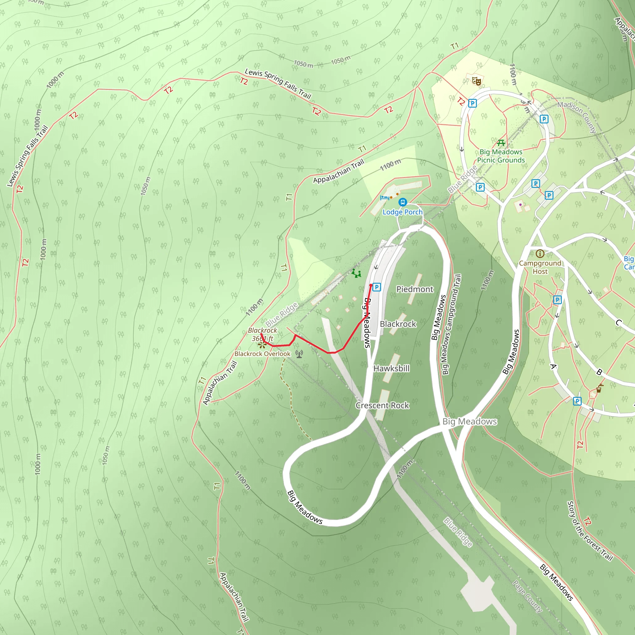 Blackrock Trail mobile static map