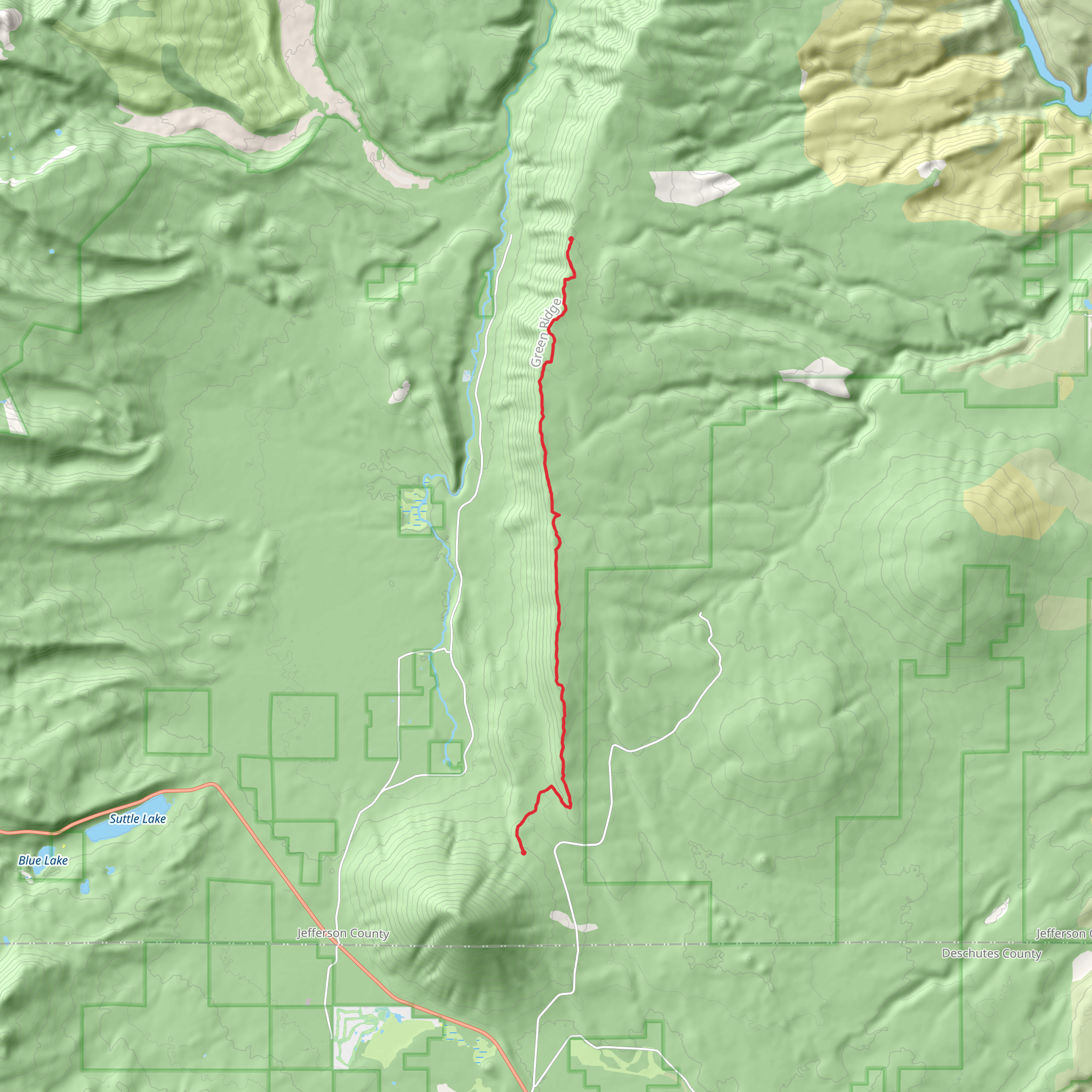 Green Ridge Trail mobile static map