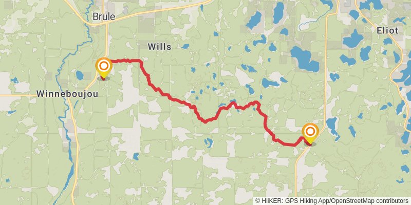 North Country Trail - Wisconsin stage 7 Map