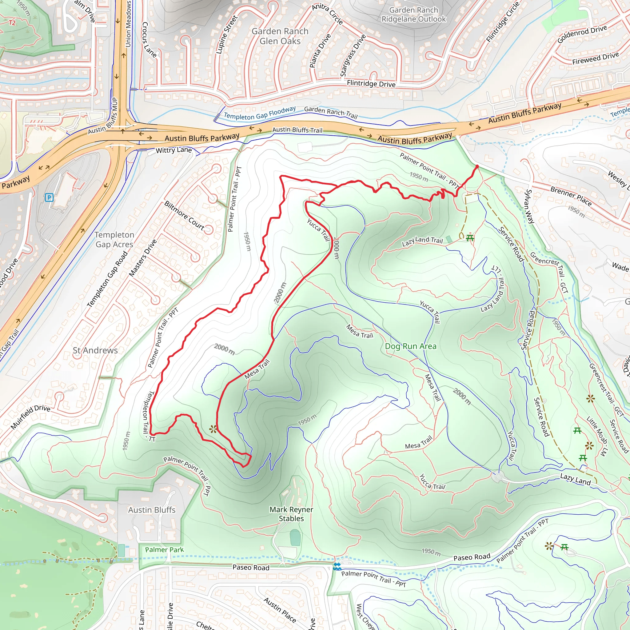 Templeton and Lower Templeton Trail Loop mobile static map