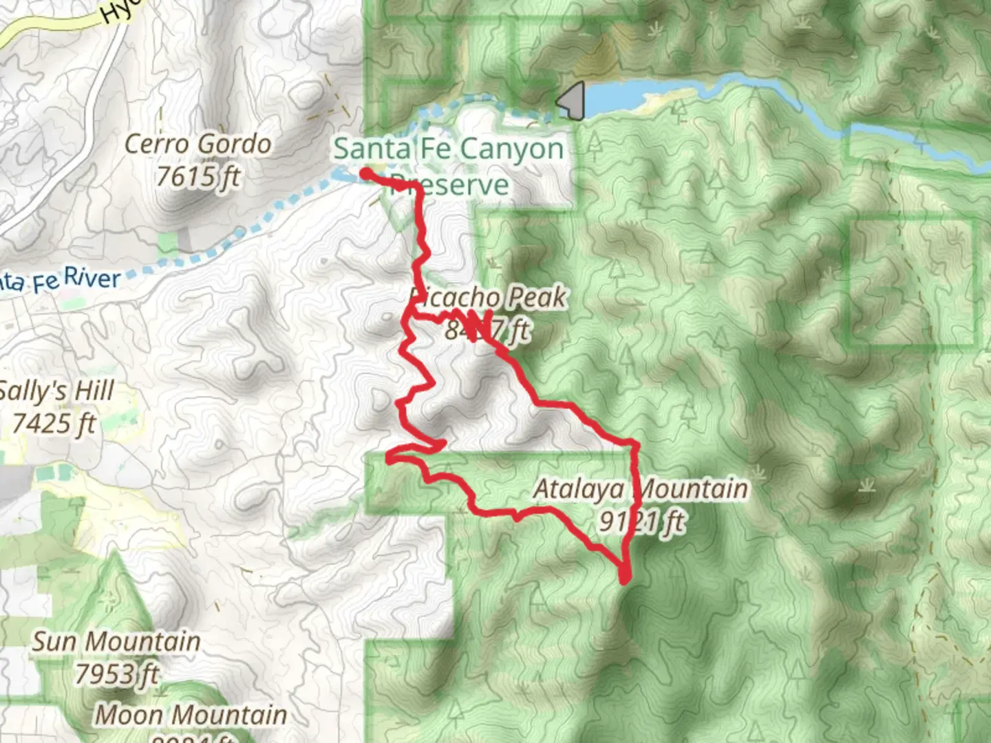 An image depicting the trail Picacho Peak and Atalaya Mountain Loop via Atalaya Trail and its surrounding area.
