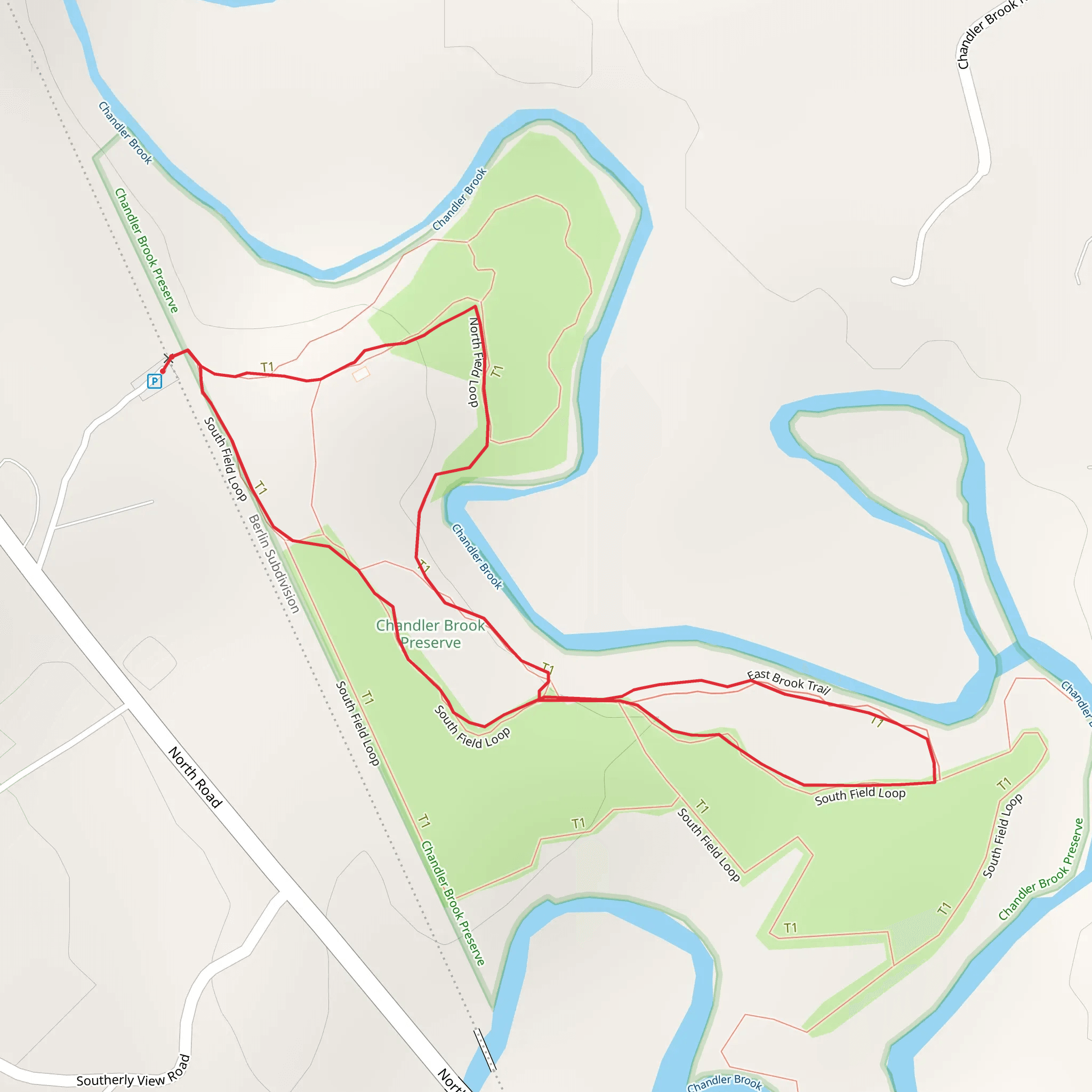 Chandler Brook Road Loop mobile static map