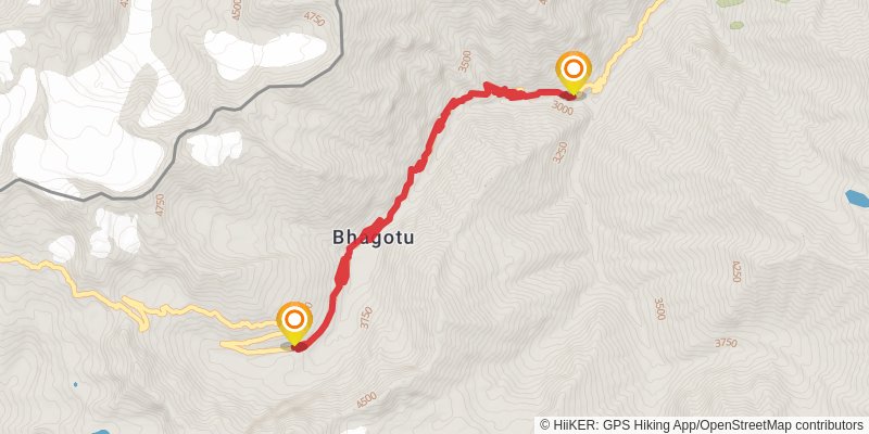 Sach Pass Trek stage 4 Map