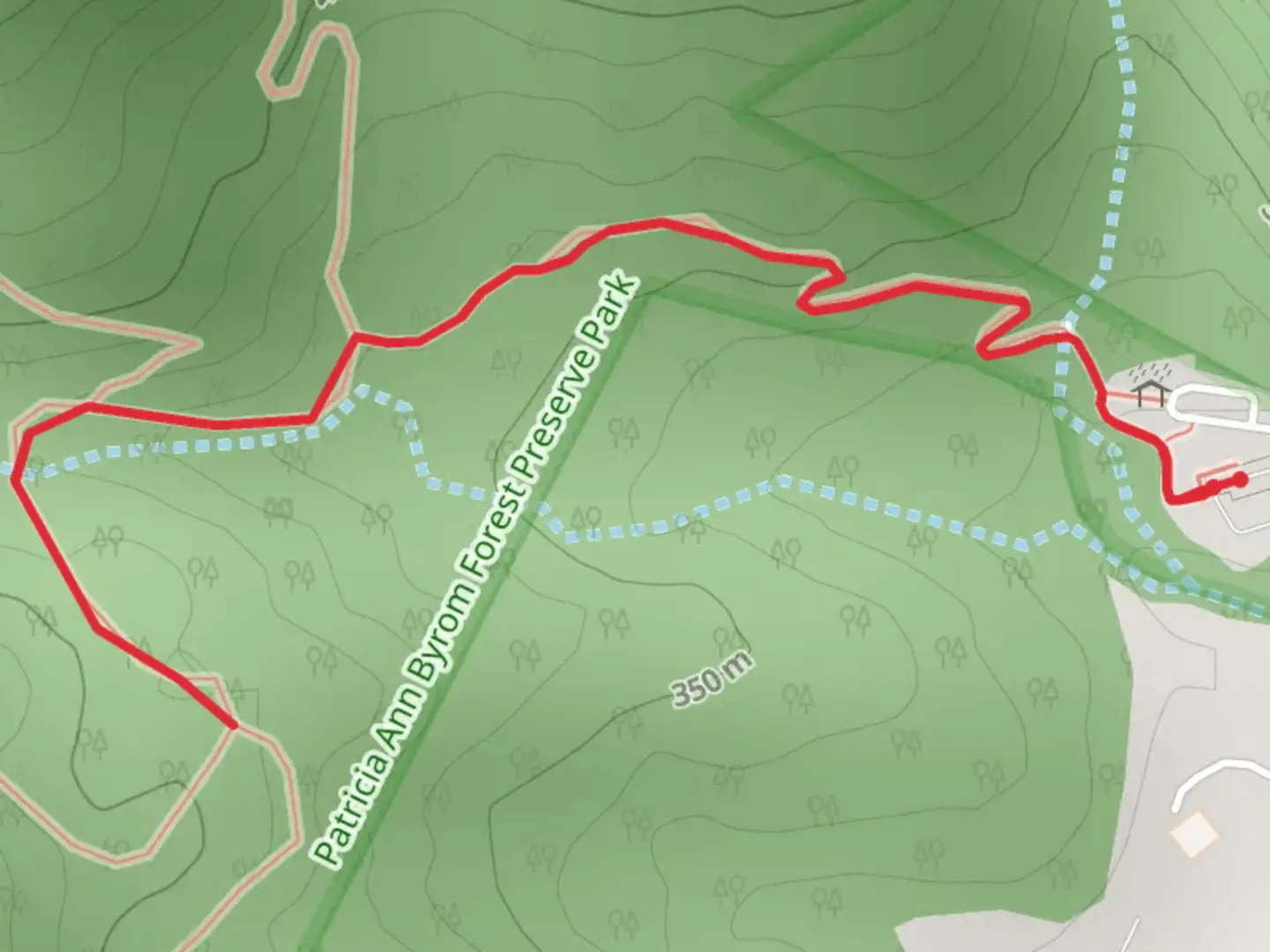 An image depicting the trail Blackwells Hollow Road Walk - West and its surrounding area.