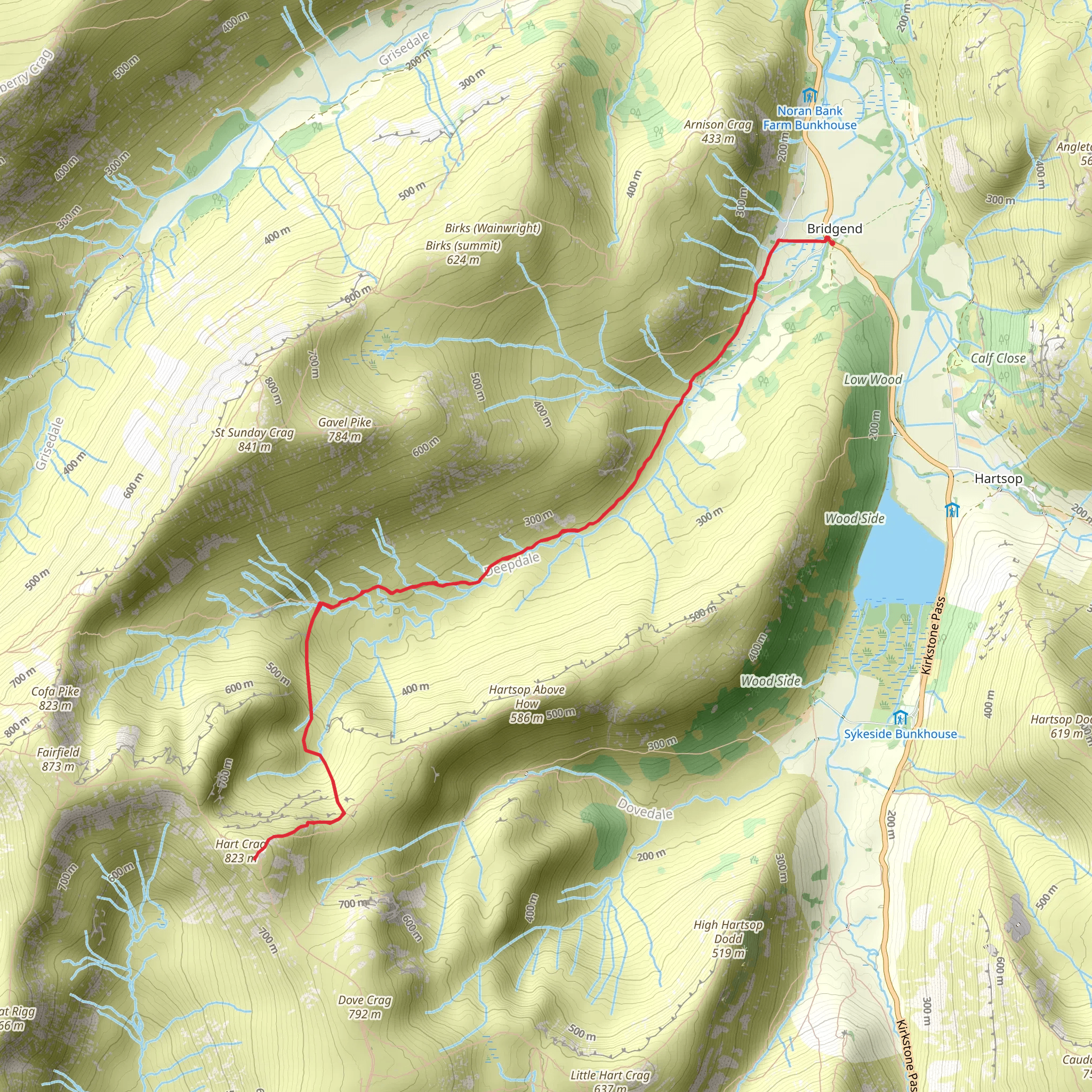 Hart Crag mobile static map