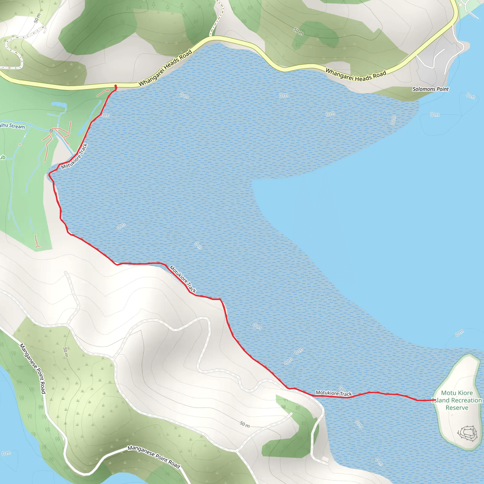 Motukiore Island Walk mobile static map