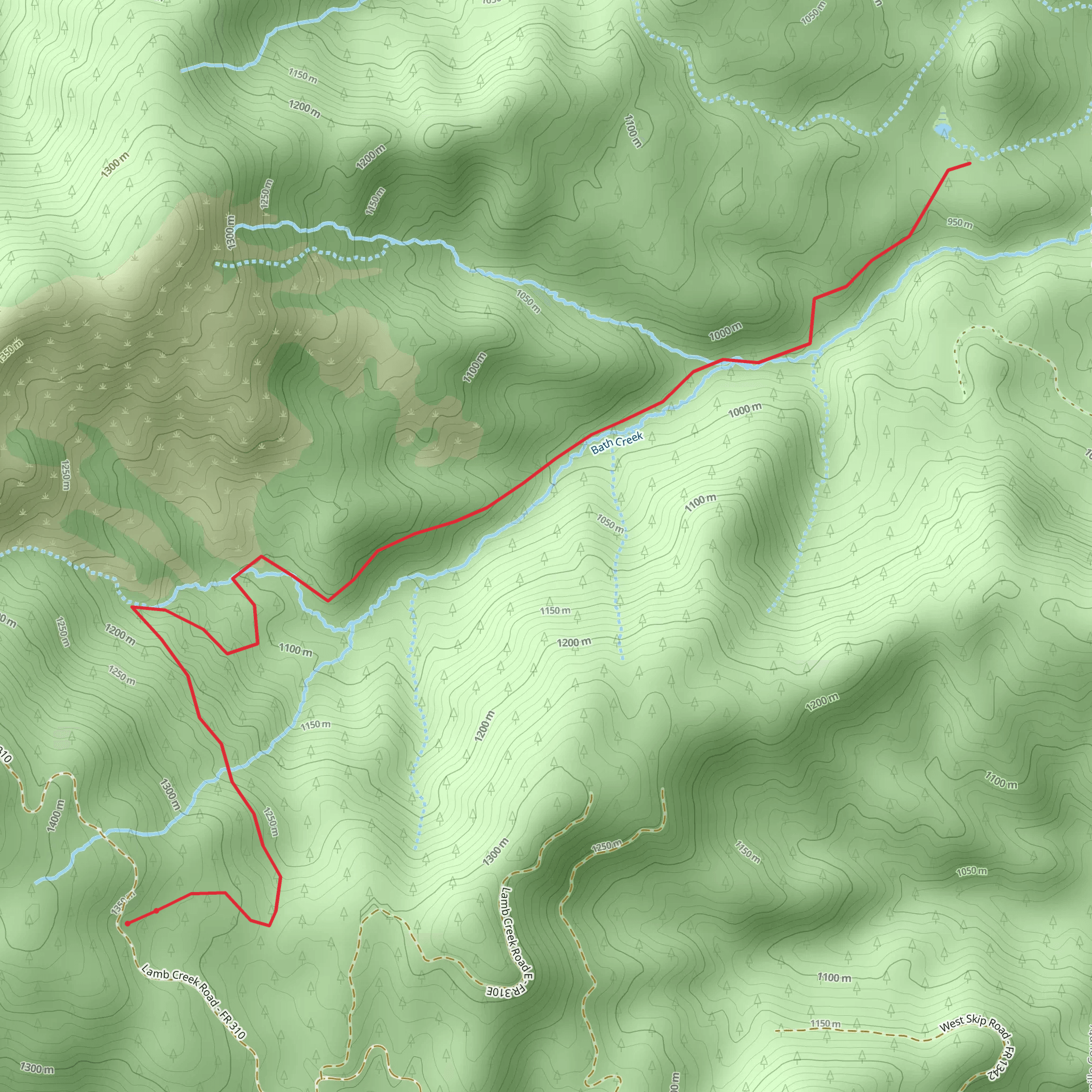 Bath Creek Trail mobile static map