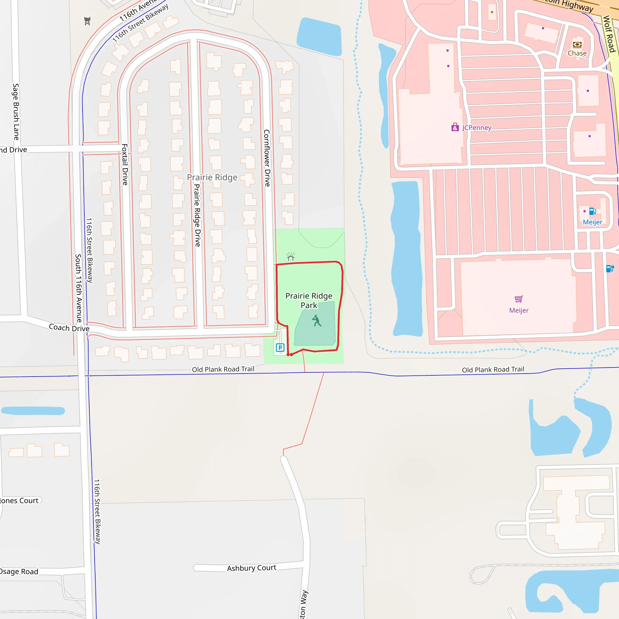 Prairie Ridge Drive Loop mobile static map