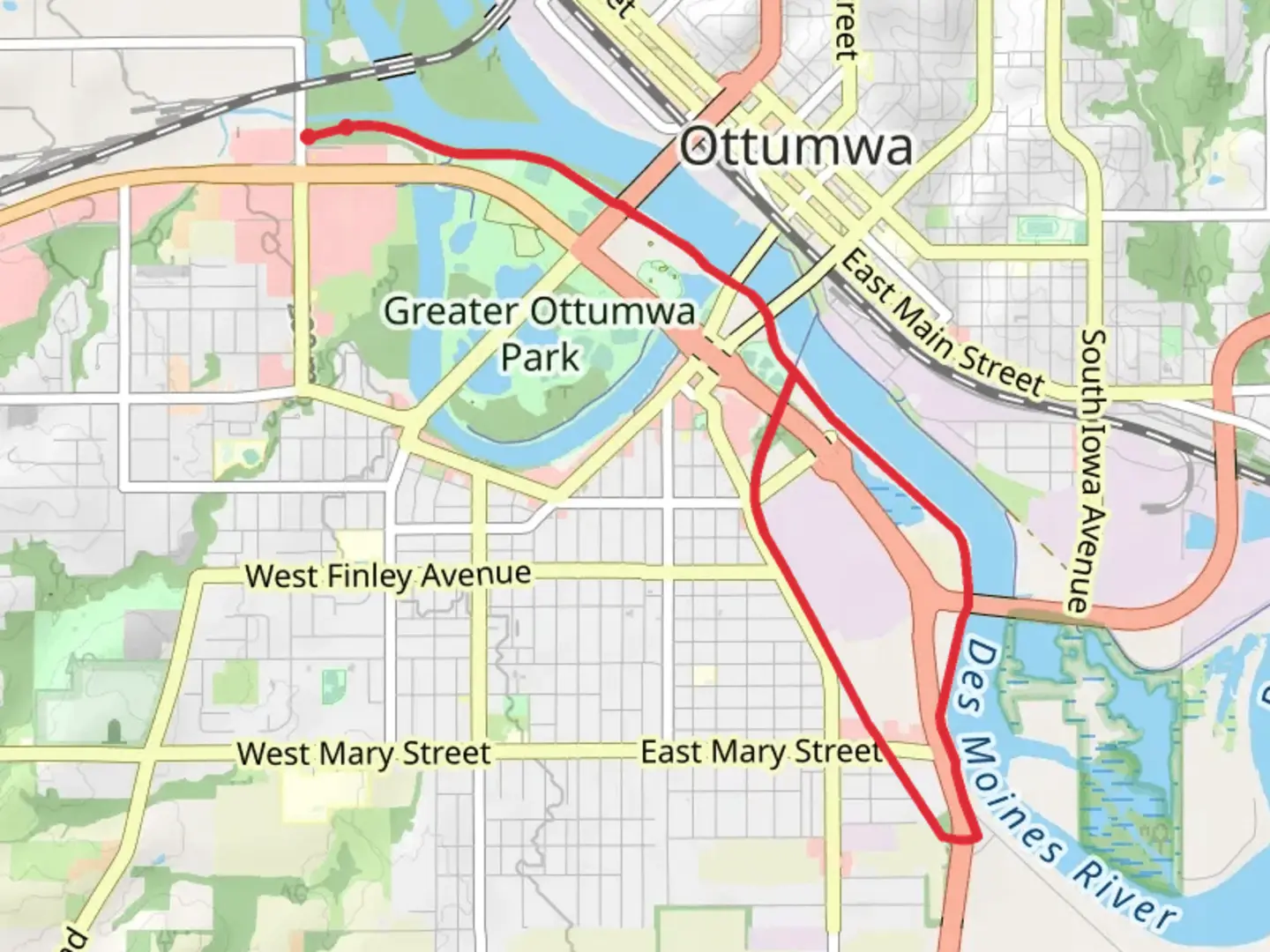 An image depicting the trail Wayside Park and Riverside Park Walk and its surrounding area.