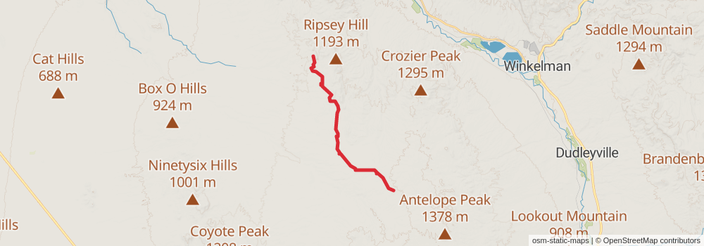 Grand Enchantment Trail stage 10 Map