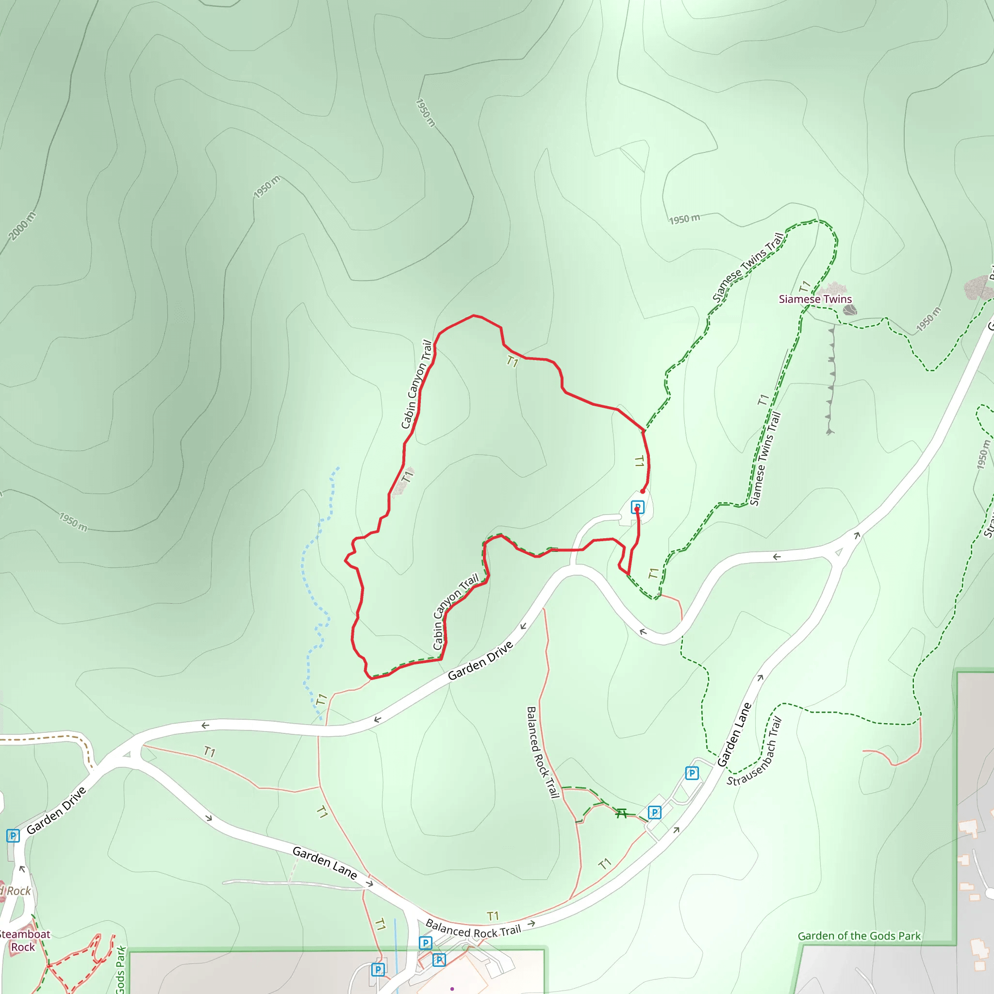 Garden of the Gods Loop mobile static map