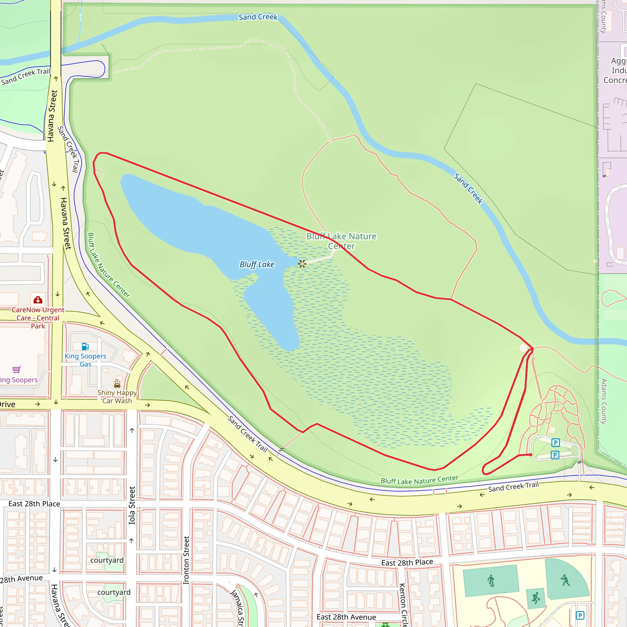 Bluff Lake Loop mobile static map