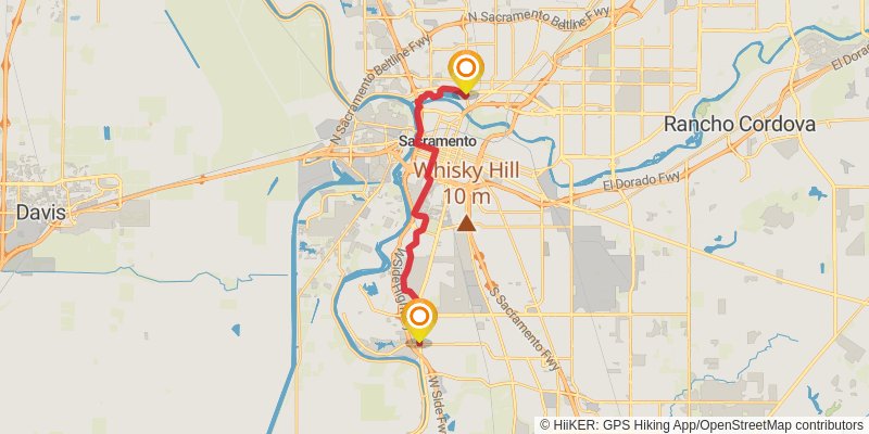 American Discovery Trail - California stage 18 Map