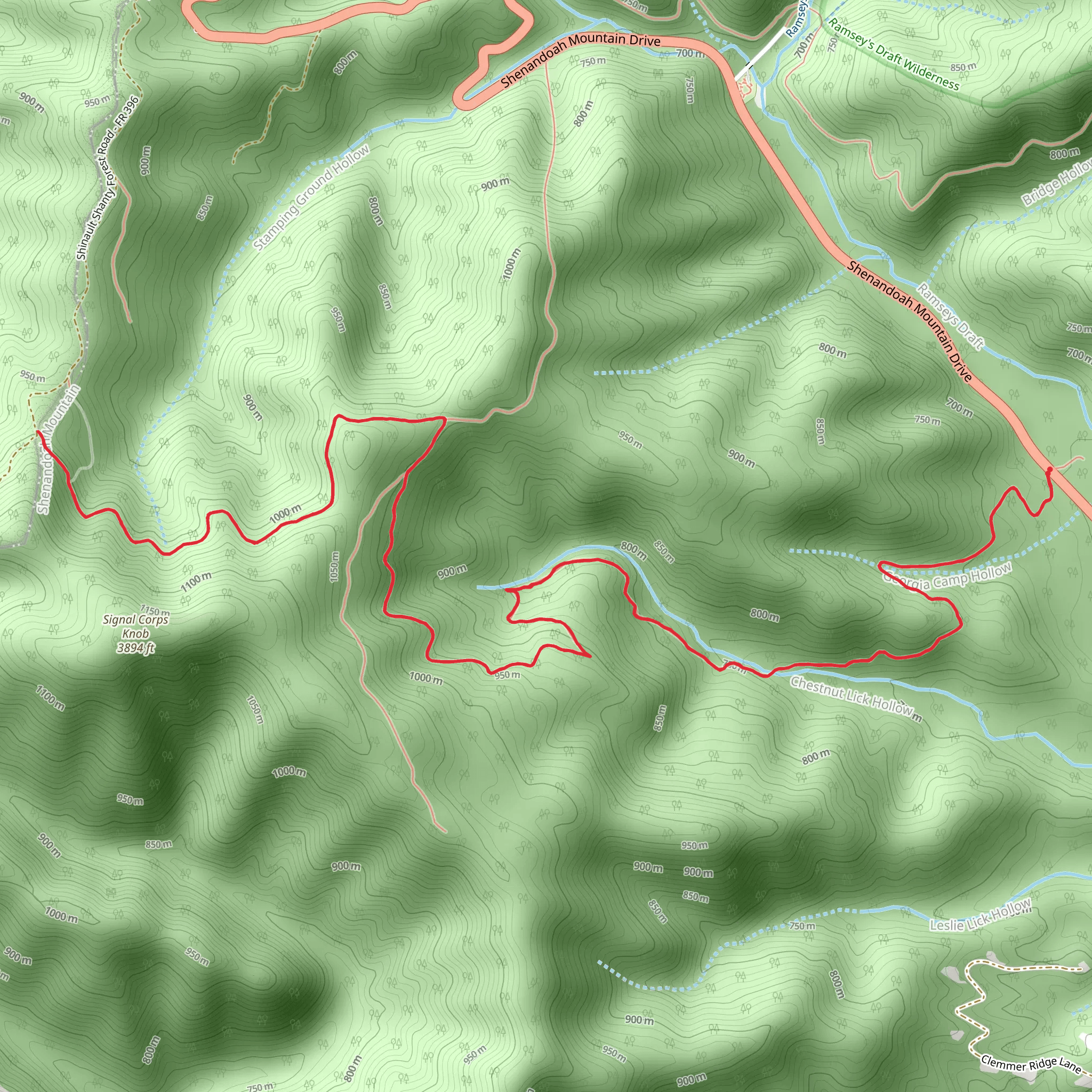 Georgia Camp Trail mobile static map