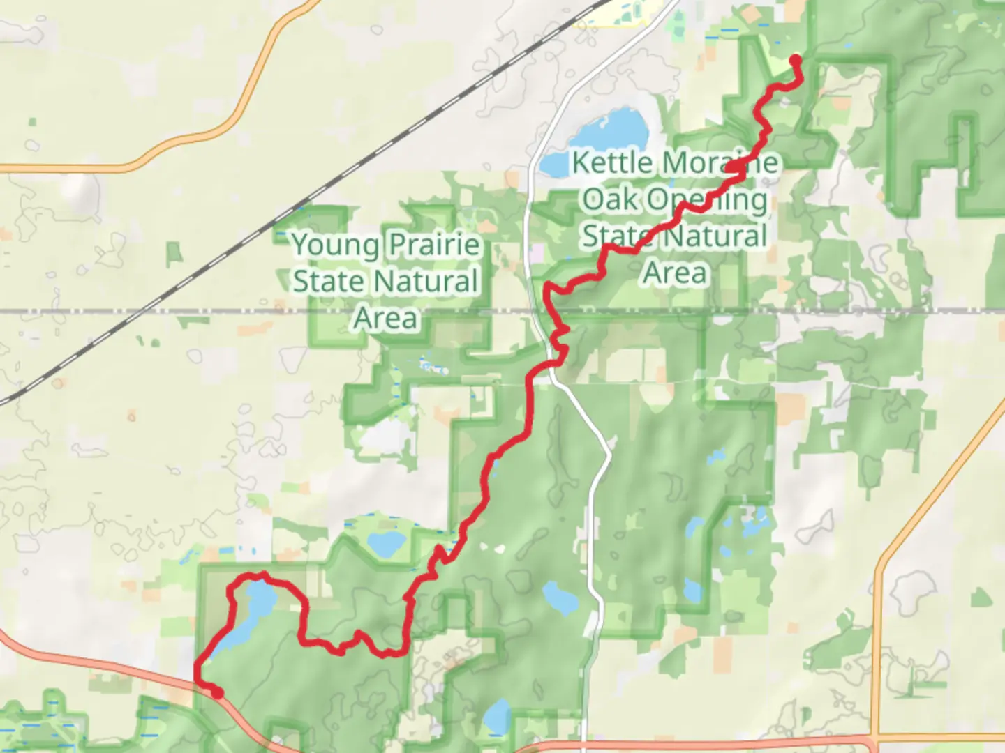 An image depicting the trail Bald Bluff via IAN and its surrounding area.