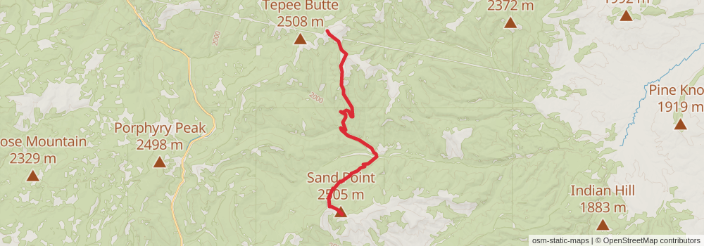 American Perimeter Trail - Rocky Mountains Primary stage 53 Map