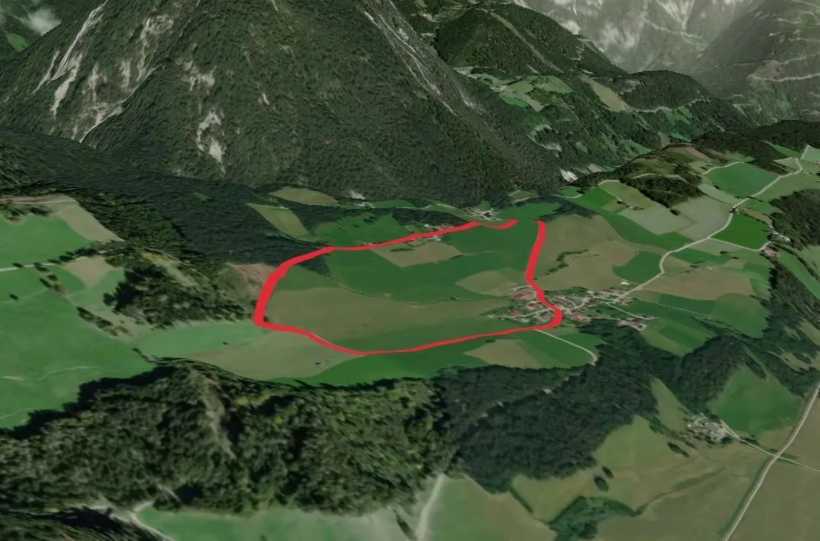 An image depicting the trail Birnberg Loop and its surrounding area.