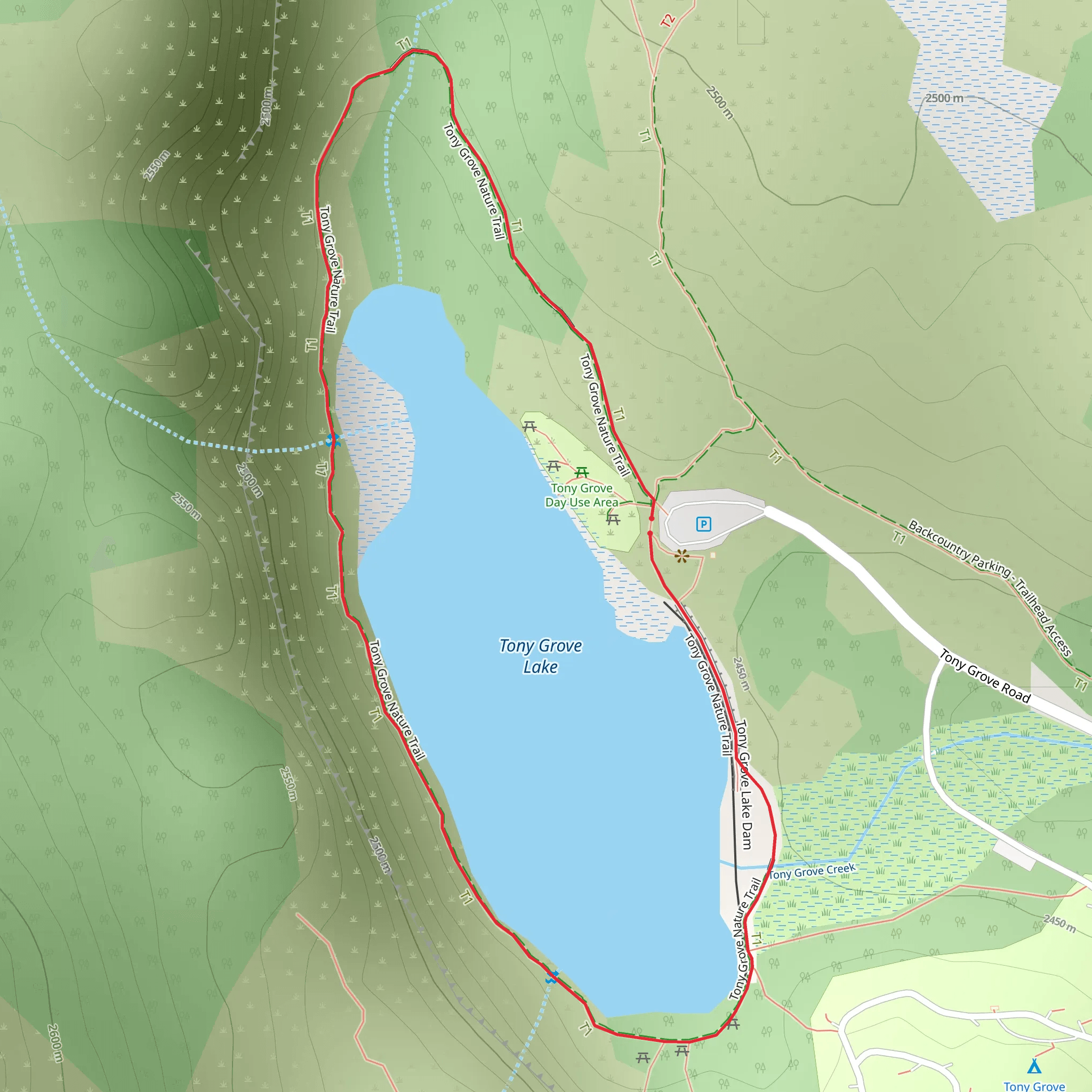 Tony Grove Lake Nature Loop mobile static map