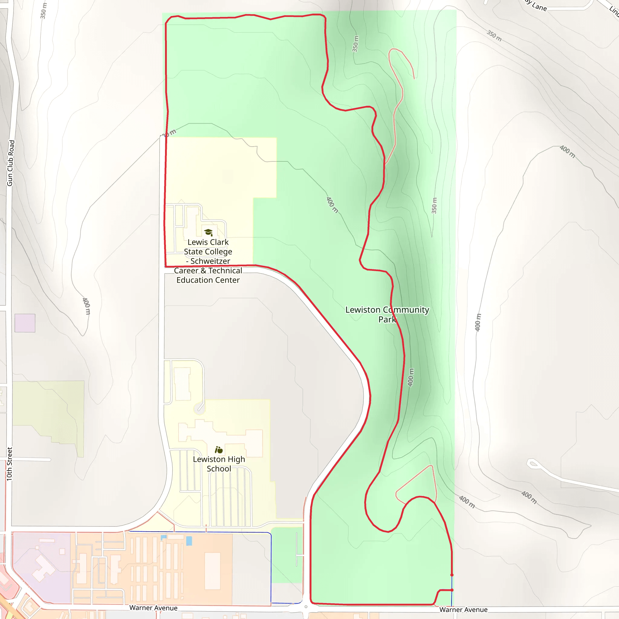 Lewiston Community Park Loop mobile static map