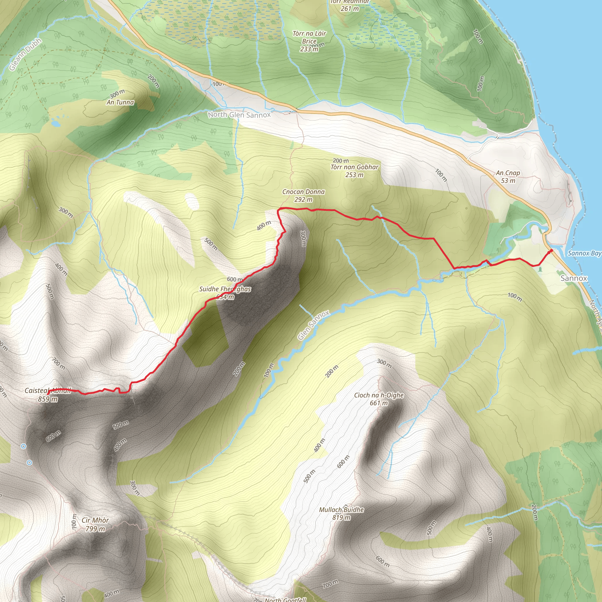 Caisteal Abhail mobile static map