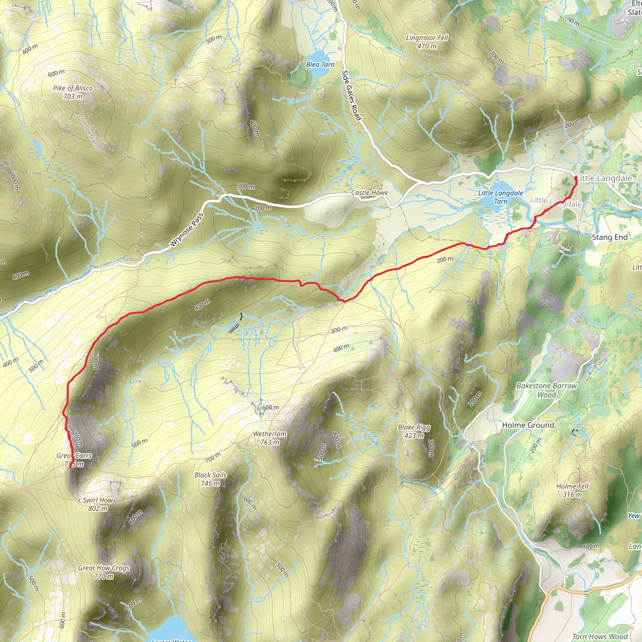 Great Carrs mobile static map