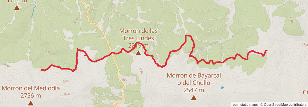 GR 240 Sendero Sulayr stage 16 Map