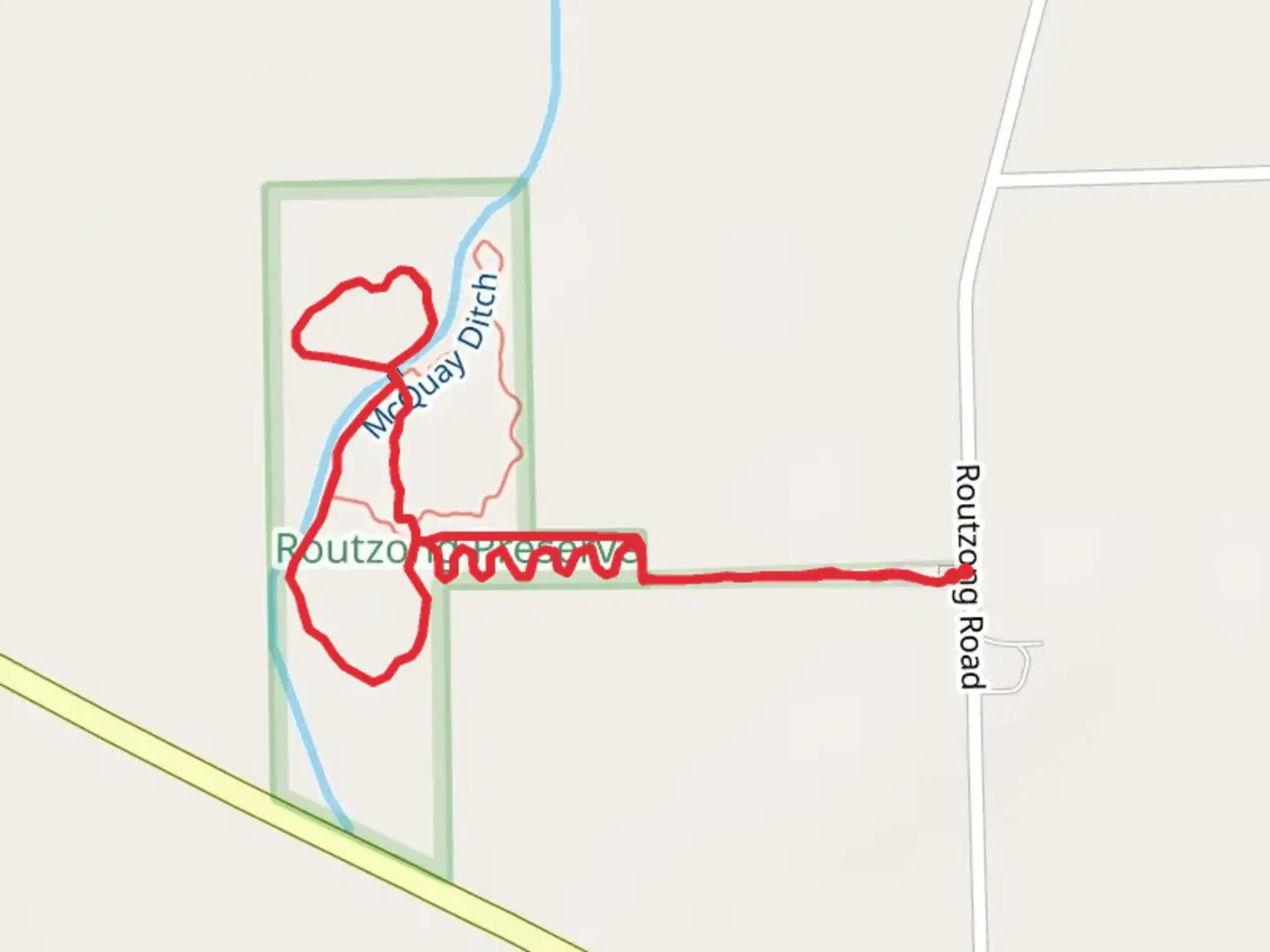 An image depicting the trail McCool Ditch Loop and its surrounding area.