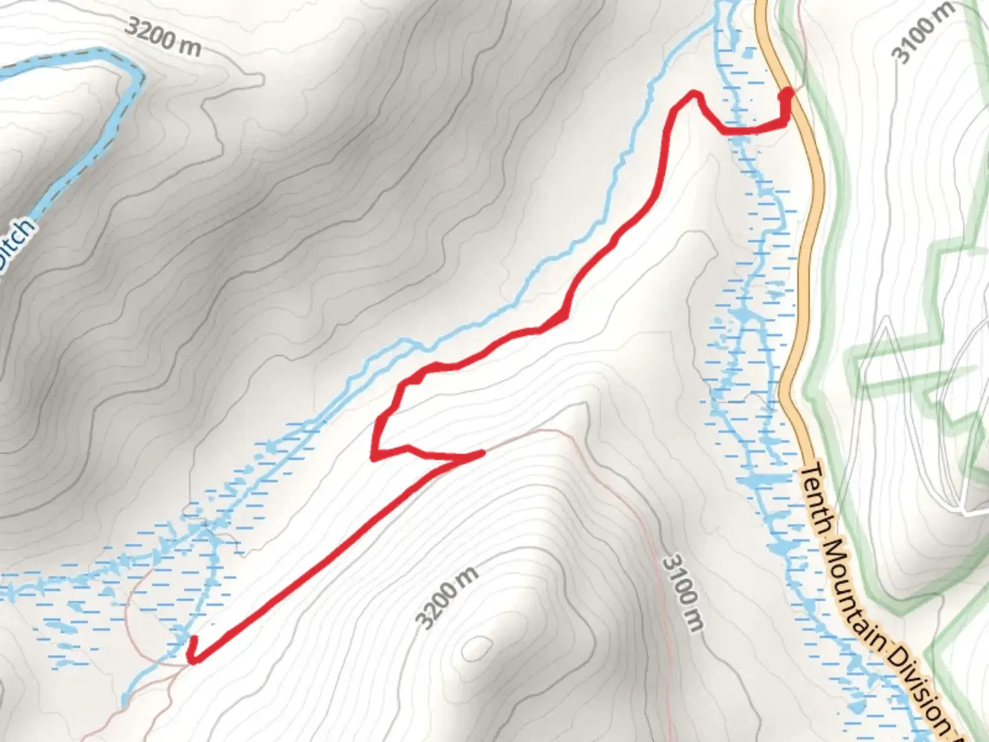 An image depicting the trail Mitchell Creek Old Railroad Trail via Colorado Trail and its surrounding area.