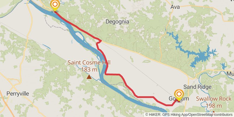 American Discovery Trail - South stage 26 Map