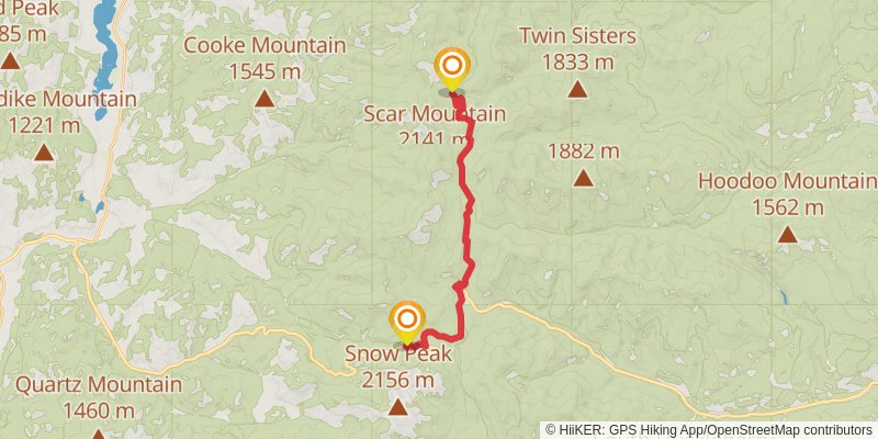 Pacific Northwest Trail stage 78 Map